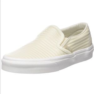 NIB - Vans leather slip on - birch color